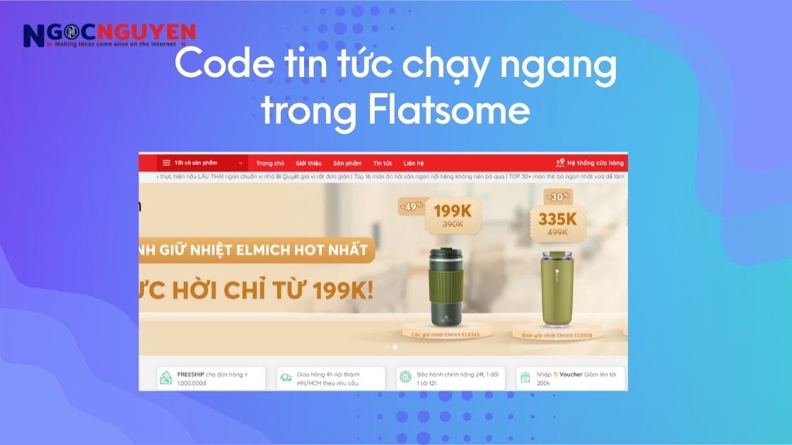 Code tin tức chạy ngang trong flatsome