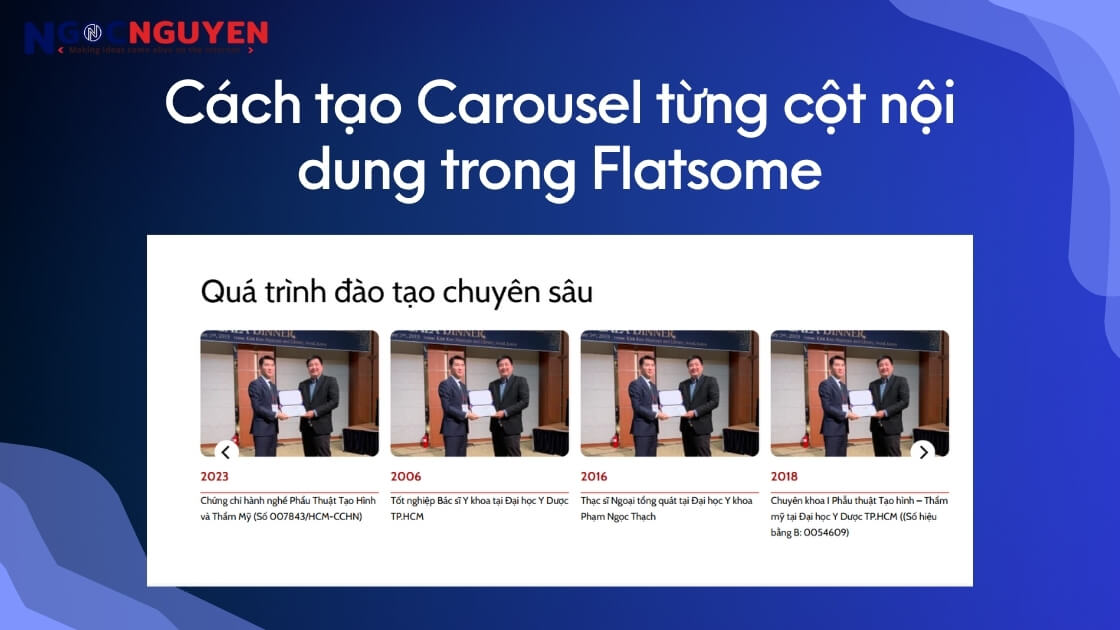 Cách tạo Carousel từng cột nội dung trong Flatsome